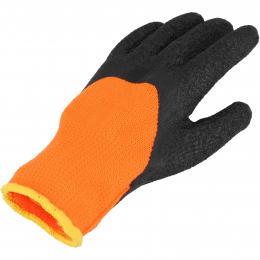 Rękawice robocze bawełniane powlekane lateksem pomarańczowe rozm. 9 PROTECT2U
