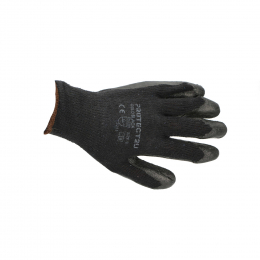 Rękawice robocze bawełniane powlekane gumą, czarne rozm. 10 PROTECT2U