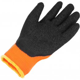 Rękawice robocze bawełniane powlekane lateksem pomarańczowe rozm. 10  PROTECT2U