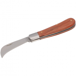 Nóż monterski składany, drewniana rękojeść Faster Tools